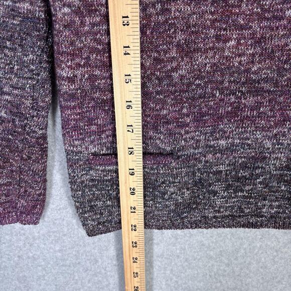 Leo & Nicole Sweater Large‎ Cotton Pockets Speckled Marled Artsy Abstract Petite - Picture 6 of 12